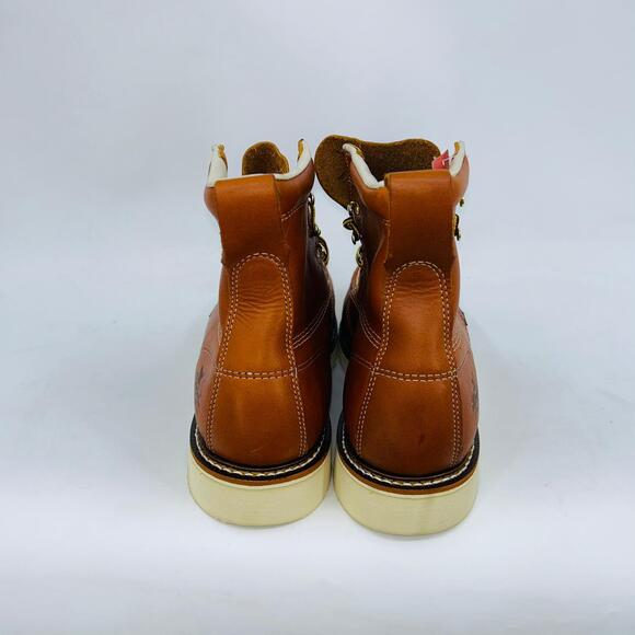 THOROGOOD MENS SLIP-RESISTANT TOBACCO MOC TOE LACE UP WORK BOOTS SIZE 11.5D main image 4